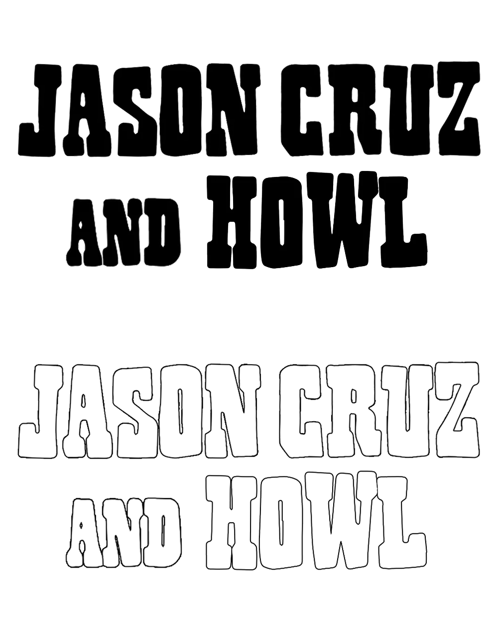 Jason Cruz & The Howl Logo Decal
